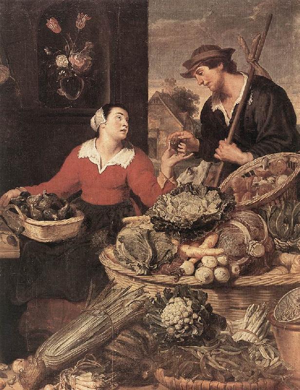 SNYDERS, Frans Fruit and Vegetable Stall (detail) ar Germany oil painting art